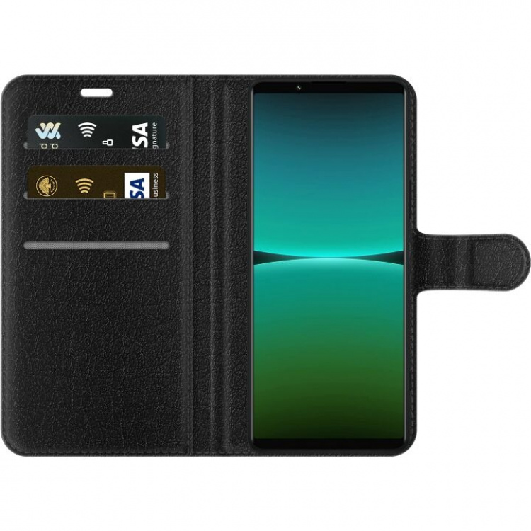Portemonnee-hoesje voor Sony Xperia 5 IV met Goudglans ontwerp Portemonnee-hoesje voor Sony Xperia 5 IV met Goudglans ontwerp