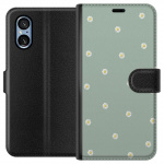 Portemonnee-hoesje voor Sony Xperia 5 V met Priesterkragen ontwerp