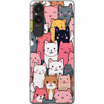 Mobiele hoes voor Sony Xperia 5 V met Kattenpatroon ontwerp Mobiele hoes voor Sony Xperia 5 V met Kattenpatroon ontwerp