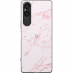 Mobiele hoes voor Sony Xperia 5 V met Roze Hart ontwerp