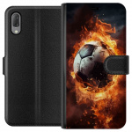 Portemonnee-hoesje voor Sony Xperia L3 met Voetbal ontwerp