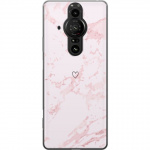 Mobiele hoes voor Sony Xperia Pro-I met Roze Hart ontwerp