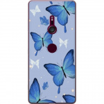 Mobiele hoes voor Sony Xperia XZ3 met Blauwe vlinders ontwerp Mobiele hoes voor Sony Xperia XZ3 met Blauwe vlinders ontwerp