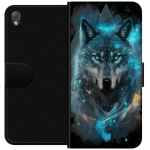 Portemonnee-hoesje voor Sony Xperia Z3 met Wolf ontwerp