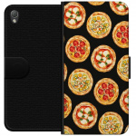 Portemonnee-hoesje voor Sony Xperia Z3 met Pizza ontwerp