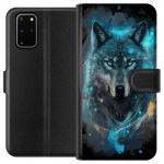 Portemonnee-hoesje voor Samsung Galaxy S20+ met Wolf ontwerp