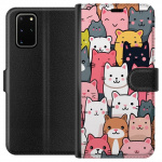 Portemonnee-hoesje voor Samsung Galaxy S20+ met Kattenpatroon ontwerp Portemonnee-hoesje voor Samsung Galaxy S20+ met Kattenpatroon ontwerp