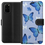 Portemonnee-hoesje voor Samsung Galaxy S20+ met Blauwe vlinders ontwerp