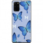Mobiele hoes voor Samsung Galaxy S20+ met Blauwe vlinders ontwerp