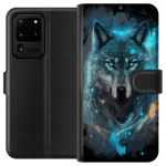 Portemonnee-hoesje voor Samsung Galaxy S20 Ultra met Wolf ontwerp