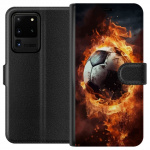 Portemonnee-hoesje voor Samsung Galaxy S20 Ultra met Voetbal ontwerp