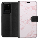 Portemonnee-hoesje voor Samsung Galaxy S20 Ultra met Roze Hart ontwerp