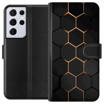 Portemonnee-hoesje voor Samsung Galaxy S21 Ultra 5G met Luxe Patroon ontwerp
