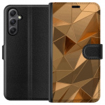 Portemonnee-hoesje voor Samsung Galaxy S23 FE met 3D Goud ontwerp