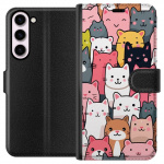 Portemonnee-hoesje voor Samsung Galaxy S23+ met Kattenpatroon ontwerp