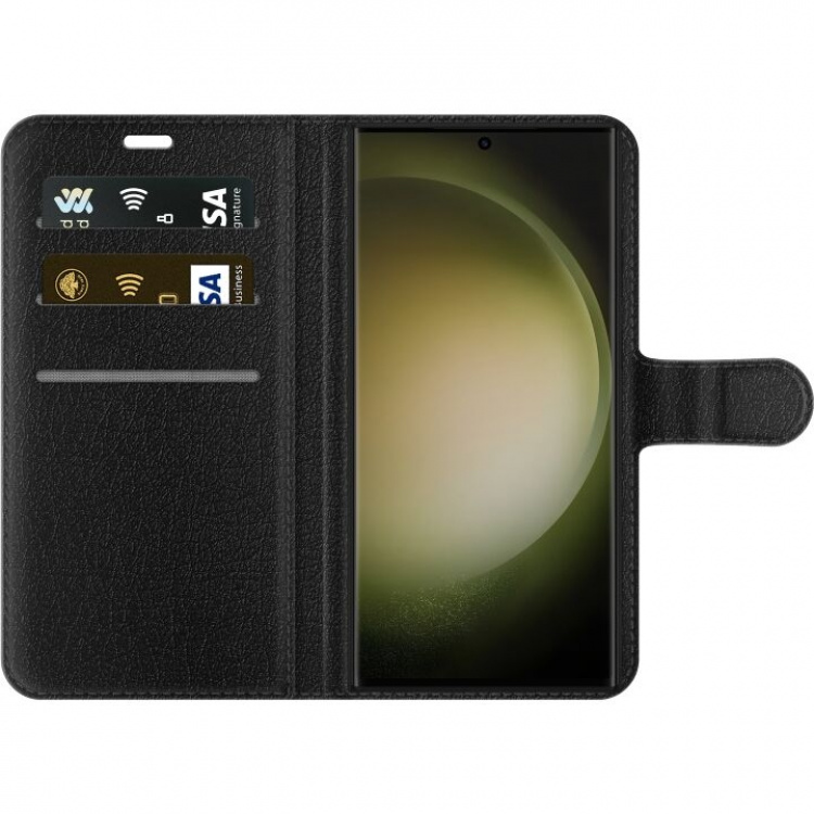 Portemonnee-hoesje voor Samsung Galaxy S23 Ultra met Glasachtig ontwerp Portemonnee-hoesje voor Samsung Galaxy S23 Ultra met Glasachtig ontwerp