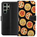 Portemonnee-hoesje voor Samsung Galaxy S23 Ultra met Pizza ontwerp Portemonnee-hoesje voor Samsung Galaxy S23 Ultra met Pizza ontwerp
