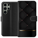 Portemonnee-hoesje voor Samsung Galaxy S23 Ultra met Luxe lijn ontwerp Portemonnee-hoesje voor Samsung Galaxy S23 Ultra met Luxe lijn ontwerp