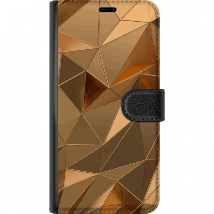 Portemonnee-hoesje voor Samsung Galaxy S23 Ultra met 3D Goud ontwerp