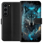 Portemonnee-hoesje voor Samsung Galaxy S24+ met Wolf ontwerp