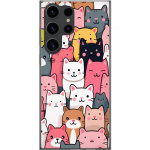 Mobiele hoes voor Samsung Galaxy S24 Ultra met Kattenpatroon ontwerp