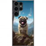 Mobiele hoes voor Samsung Galaxy S24 Ultra met Blije Hond ontwerp