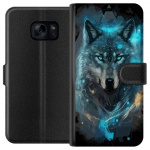 Portemonnee-hoesje voor Samsung Galaxy S7 met Wolf ontwerp