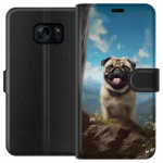 Portemonnee-hoesje voor Samsung Galaxy S7 met Blije Hond ontwerp