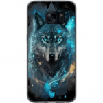Mobiele hoes voor Samsung Galaxy S7 met Wolf ontwerp