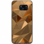 Mobiele hoes voor Samsung Galaxy S7 met 3D Goud ontwerp