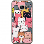 Mobiele hoes voor Samsung Galaxy S7 edge met Kattenpatroon ontwerp