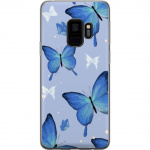 Mobiele hoes voor Samsung Galaxy S9 met Blauwe vlinders ontwerp