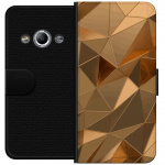 Portemonnee-hoesje voor Samsung Galaxy Xcover 3 met 3D Goud ontwerp