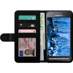 Portemonnee-hoesje voor Samsung Galaxy Xcover 3 met Goudglans ontwerp