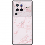 Mobiele hoes voor vivo X80 Pro met Roze Hart ontwerp