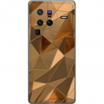 Mobiele hoes voor vivo X80 Pro met 3D Goud ontwerp