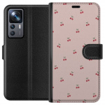 Portemonnee-hoesje voor Xiaomi 12T met Kersen ontwerp Portemonnee-hoesje voor Xiaomi 12T met Kersen ontwerp