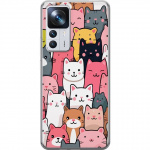Mobiele hoes voor Xiaomi 12T met Kattenpatroon ontwerp Mobiele hoes voor Xiaomi 12T met Kattenpatroon ontwerp