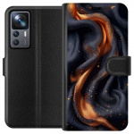 Portemonnee-hoesje voor Xiaomi 12T Pro met Vurig zijde ontwerp Portemonnee-hoesje voor Xiaomi 12T Pro met Vurig zijde ontwerp