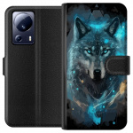 Portemonnee-hoesje voor Xiaomi 13 Lite met Wolf ontwerp