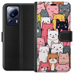 Portemonnee-hoesje voor Xiaomi 13 Lite met Kattenpatroon ontwerp