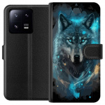 Portemonnee-hoesje voor Xiaomi 13 Pro met Wolf ontwerp