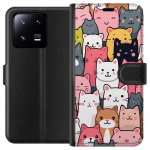 Portemonnee-hoesje voor Xiaomi 13 Pro met Kattenpatroon ontwerp