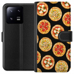 Portemonnee-hoesje voor Xiaomi 13 Pro met Pizza ontwerp