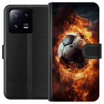 Portemonnee-hoesje voor Xiaomi 13 Pro met Voetbal ontwerp