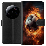 Portemonnee-hoesje voor Xiaomi 13 Ultra met Voetbal ontwerp
