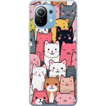 Mobiele hoes voor Xiaomi Mi 11 met Kattenpatroon ontwerp