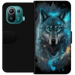 Portemonnee-hoesje voor Xiaomi Mi 11 Pro met Wolf ontwerp Portemonnee-hoesje voor Xiaomi Mi 11 Pro met Wolf ontwerp