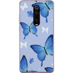 Mobiele hoes voor Xiaomi Mi 9T Pro met Blauwe vlinders ontwerp