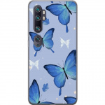 Mobiele hoes voor Xiaomi Mi Note 10 met Blauwe vlinders ontwerp